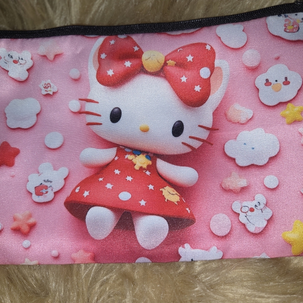 Hello Kitty Pink and Red Make Up Bag Or A Pouch NWOT